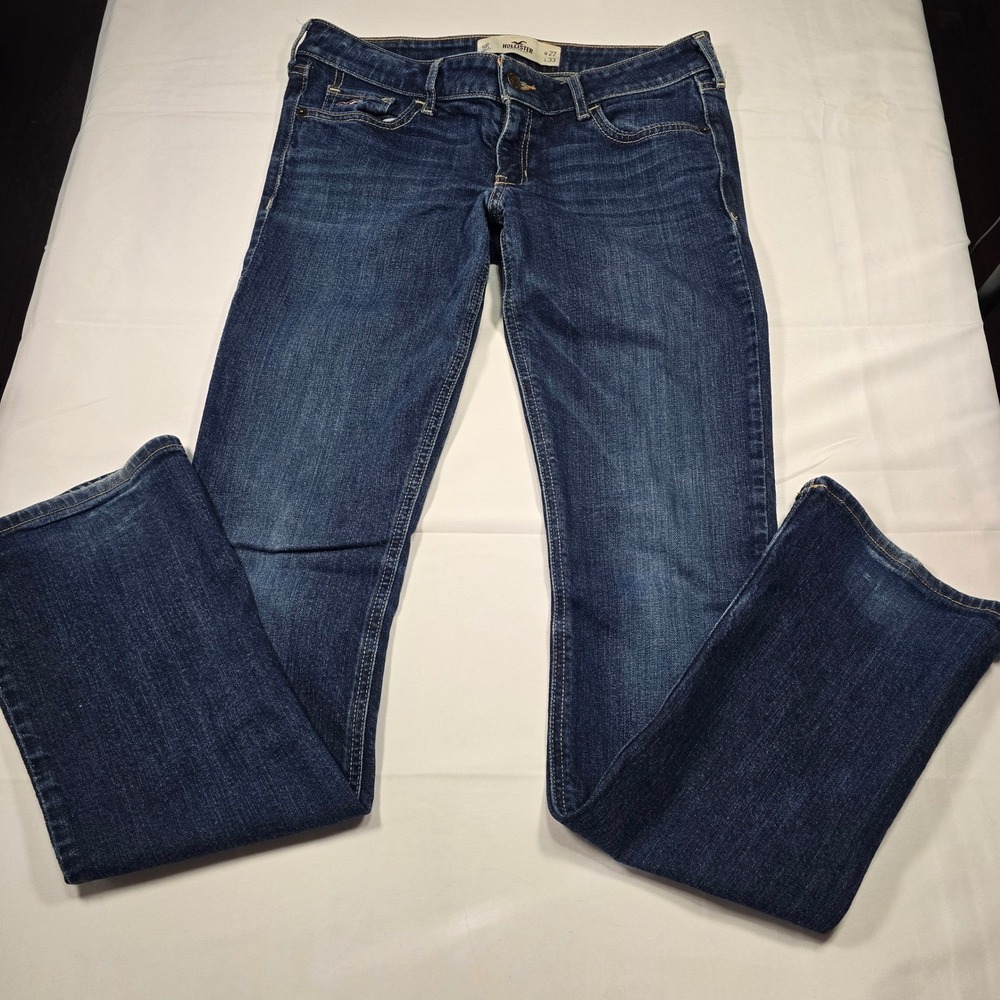 Y2K Hollister California Womens Low Rise Bootcut Jeans Dark Wash Size 5R W27 L33